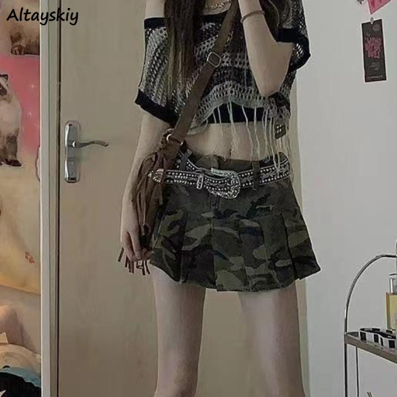 Summer Clothing Young Women - Pleated Skirts for Women American Style