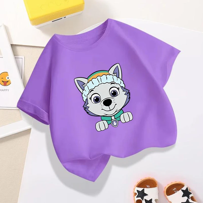 Summer Everest Clothing - Paw Patrols Series T-Shirt Purple Cute