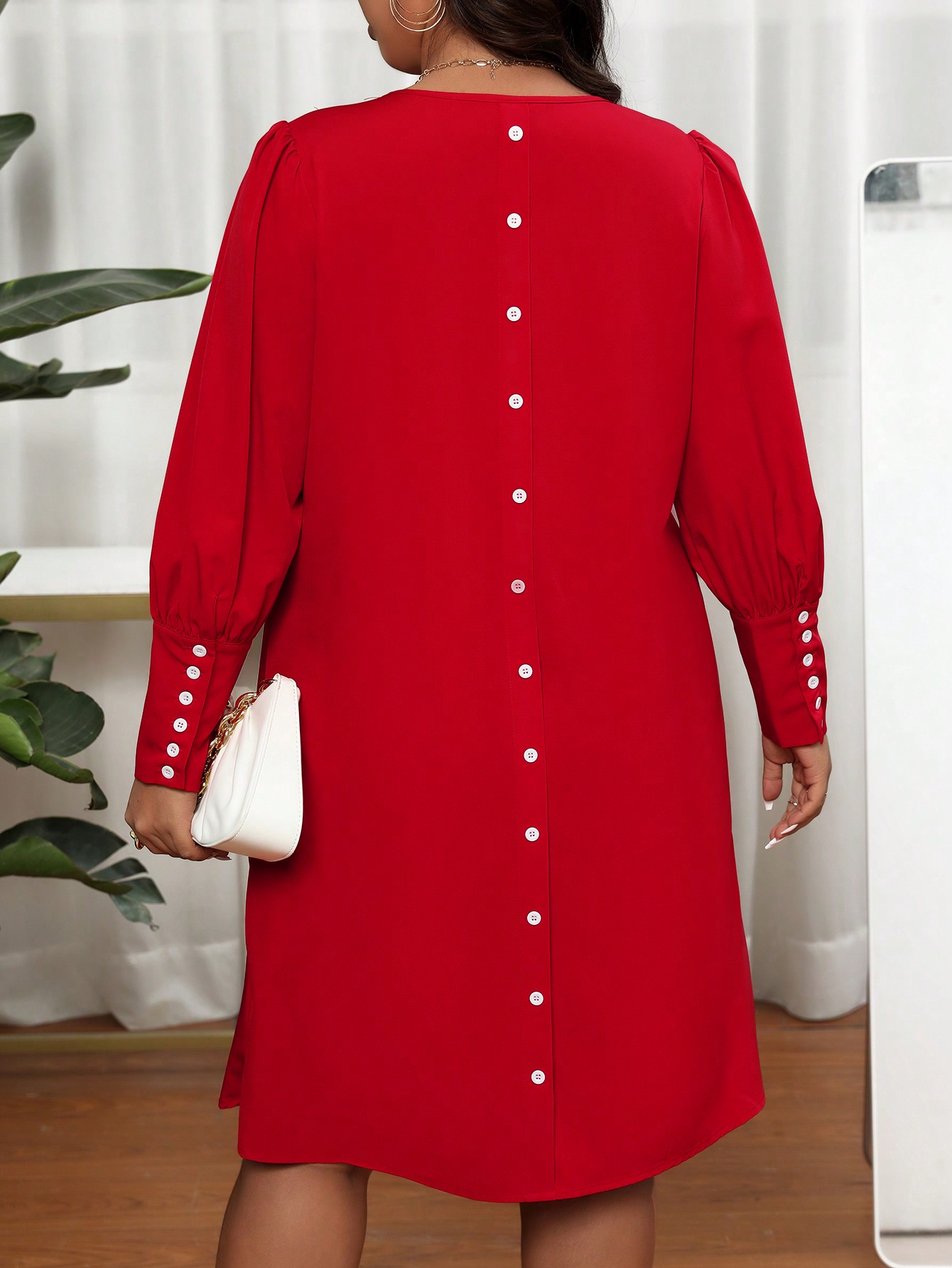 Summer Clothing Colors - Women's Plus Size V Neck Lantern