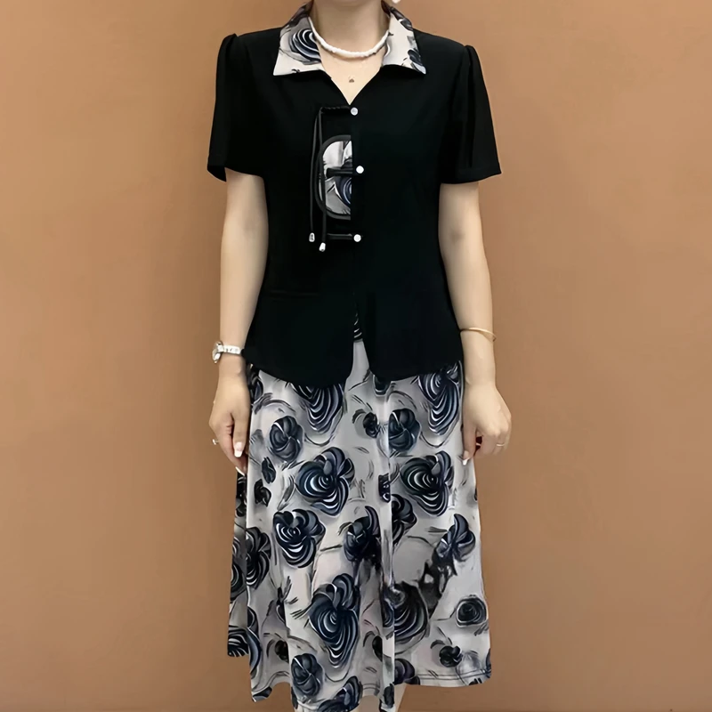 Summer Clothing Over 60 - New Chinese Style Summer Fashionable Mommy