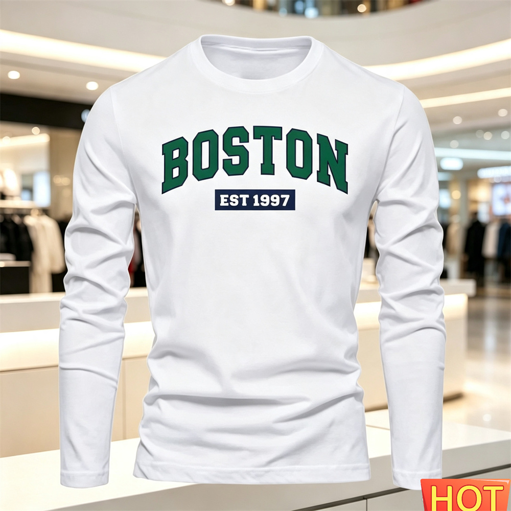 Summer Clothing Usa - Autumn Summer Men's long sleeved T-shirt