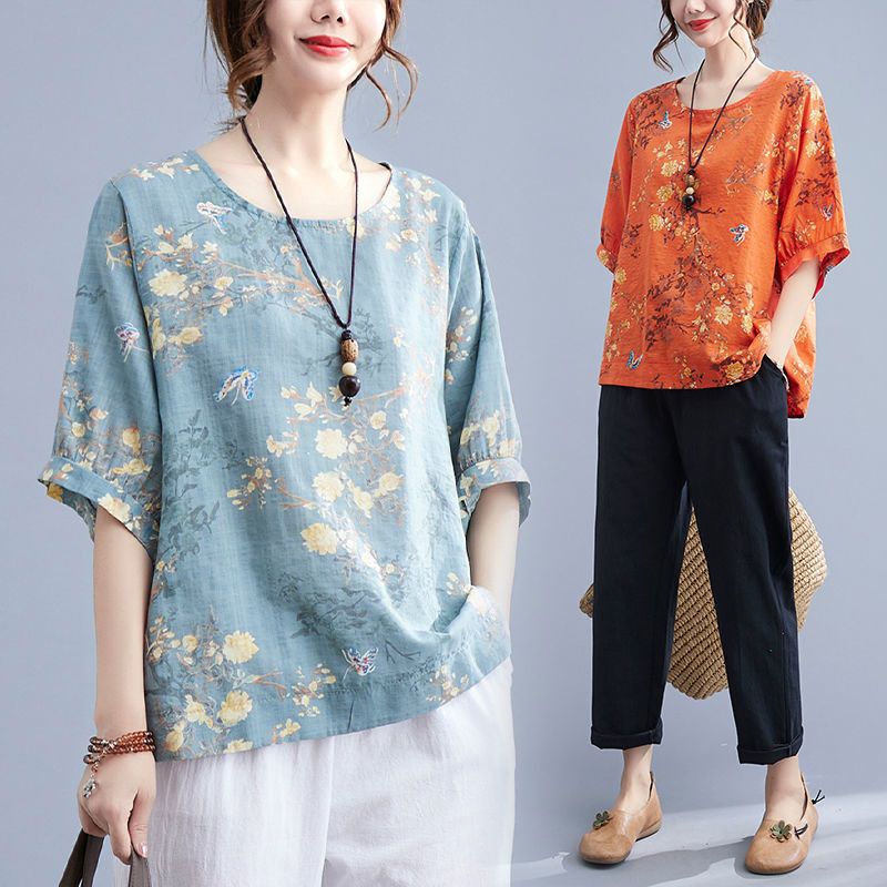 Summer Clothing Over 60 - Summer New Cotton Linen Slim Fit