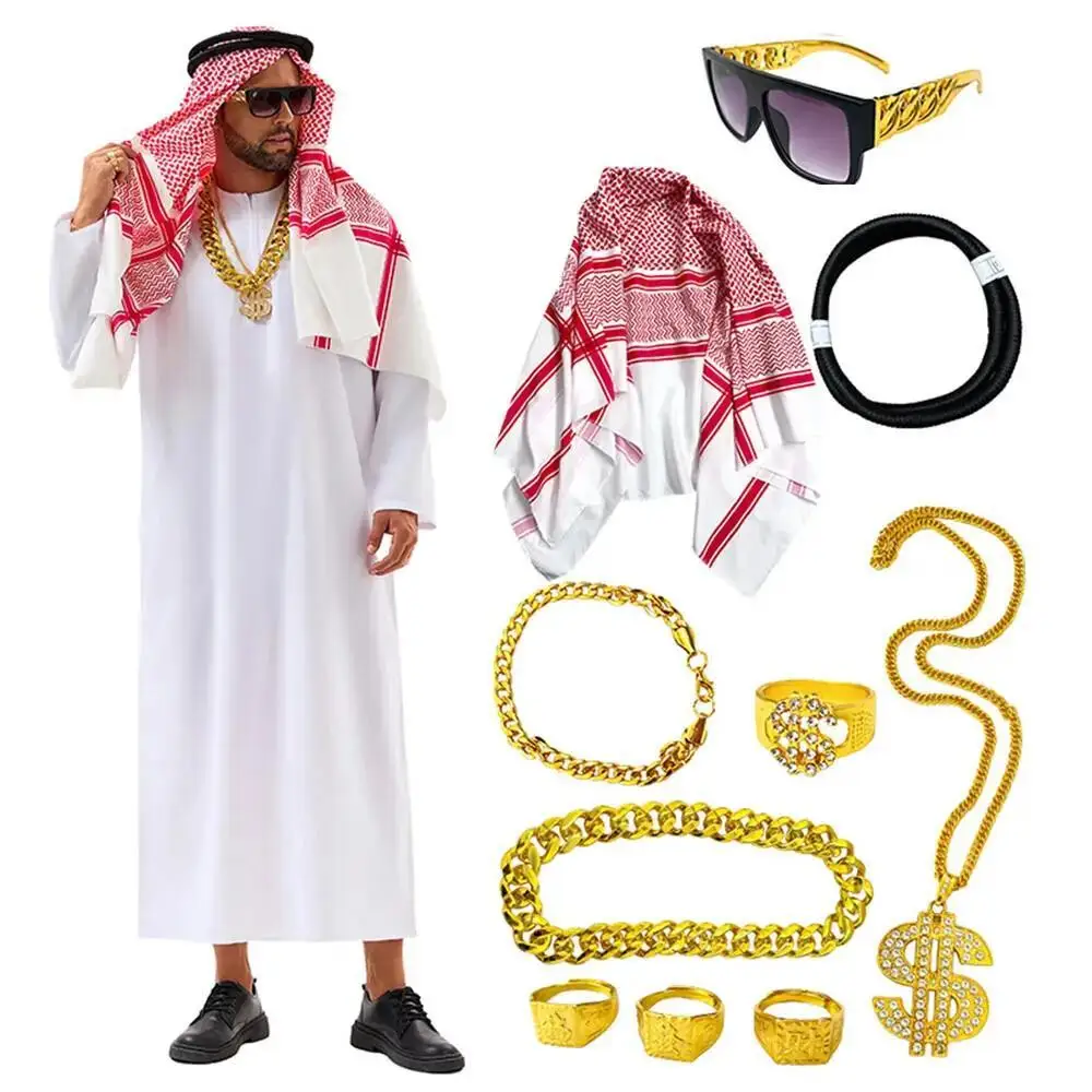 Summer Vacation Clothing Men - Arabian Dubai Costume Uae Sheik Cosplay