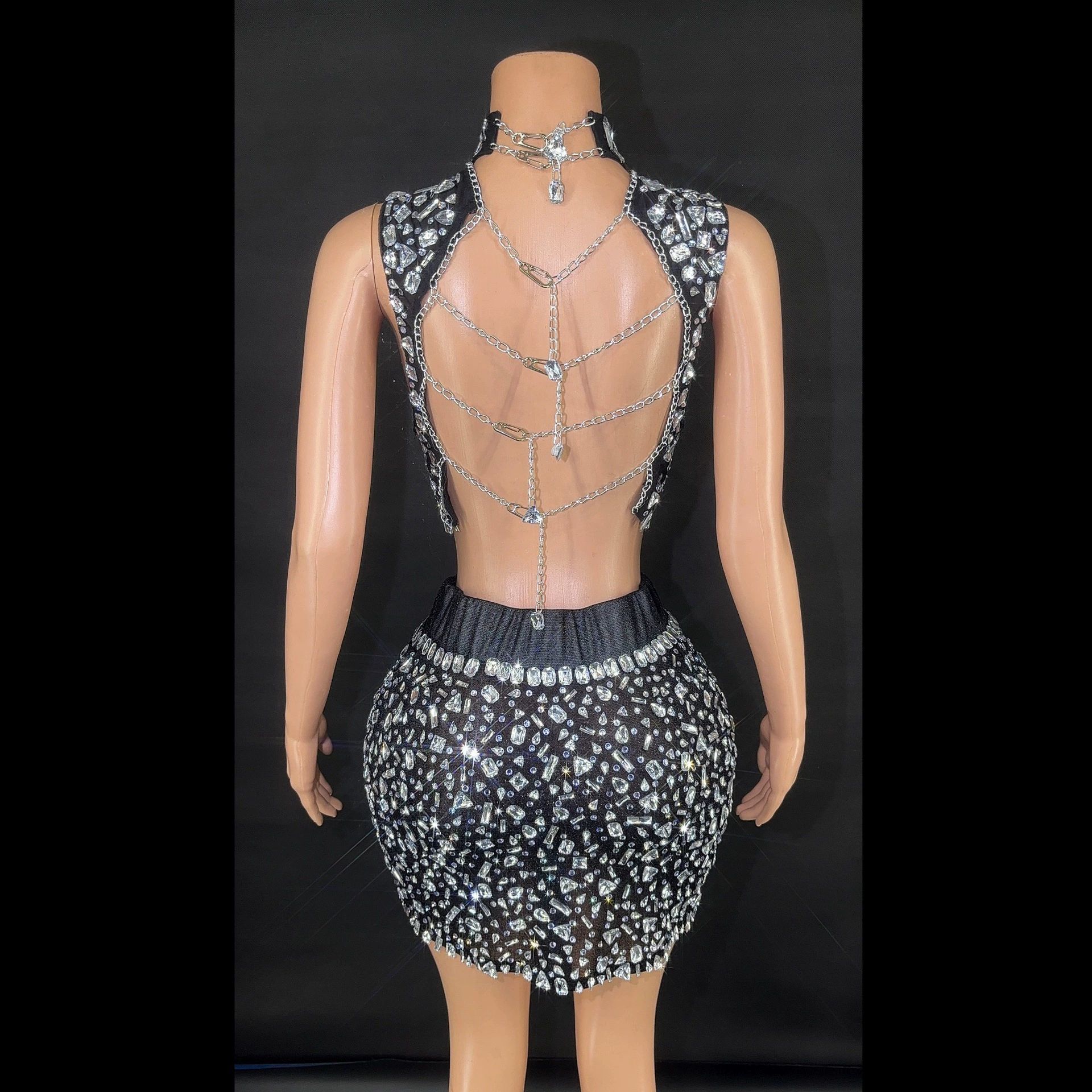 Full diamond split dress set d - огляд і ціна Summer Clothing Words