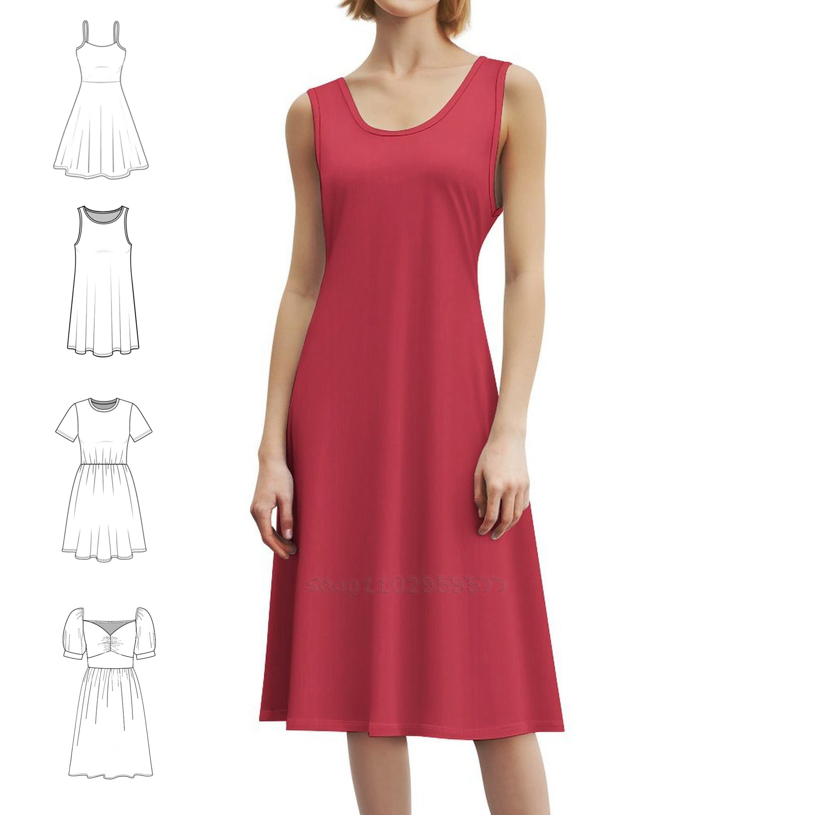 Paprika Floral Smock Dress For - огляд і ціна Summer Clothing Colors