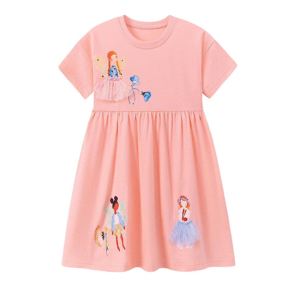 Short Sleeve Summer Girls Dres - огляд і ціна Summer Clothing Drawing For Kids