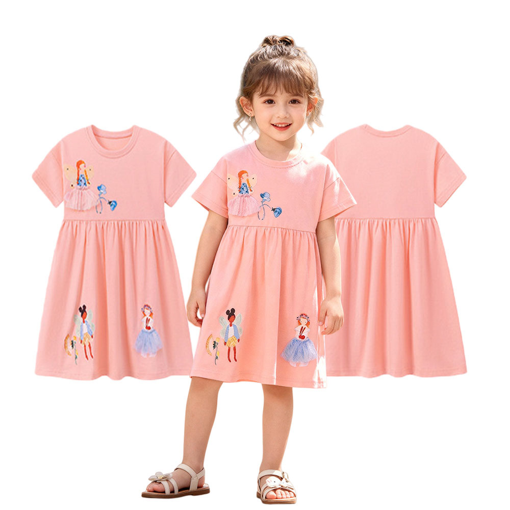 Short Sleeve Summer Girls Dres - огляд і ціна Summer Clothing Drawing For Kids