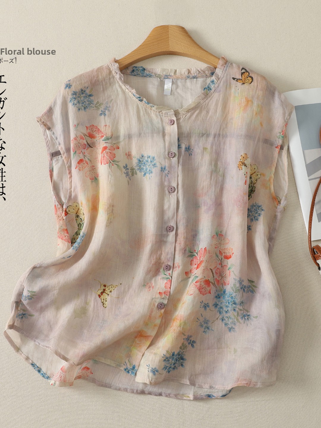 Summer Cotton Linen Floral Pri - огляд і ціна Summer Clothing Over 60