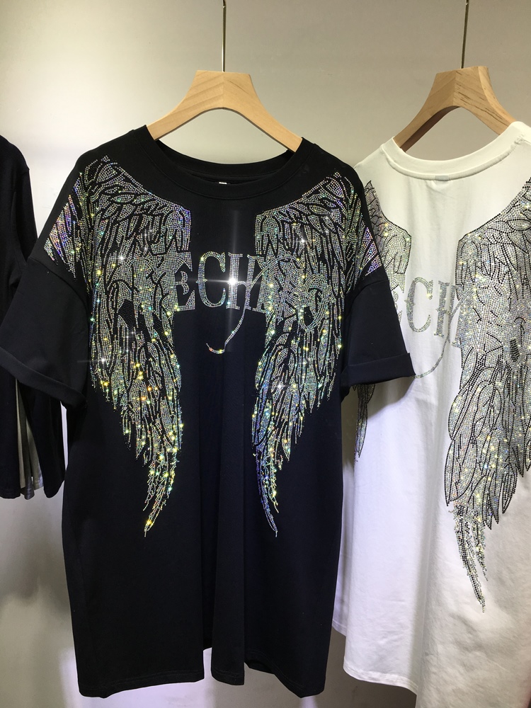 L-4XL Oversize Rhinestone Ange - огляд і ціна Summer Clothing Brands For Women