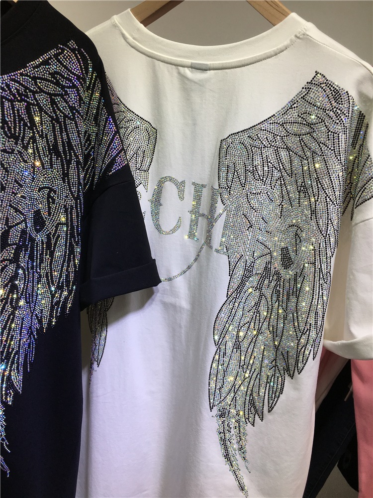 L-4XL Oversize Rhinestone Ange - огляд і ціна Summer Clothing Brands For Women
