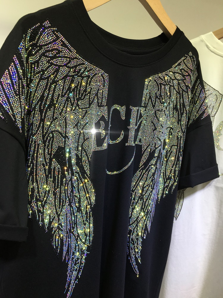 L-4XL Oversize Rhinestone Ange - огляд і ціна Summer Clothing Brands For Women