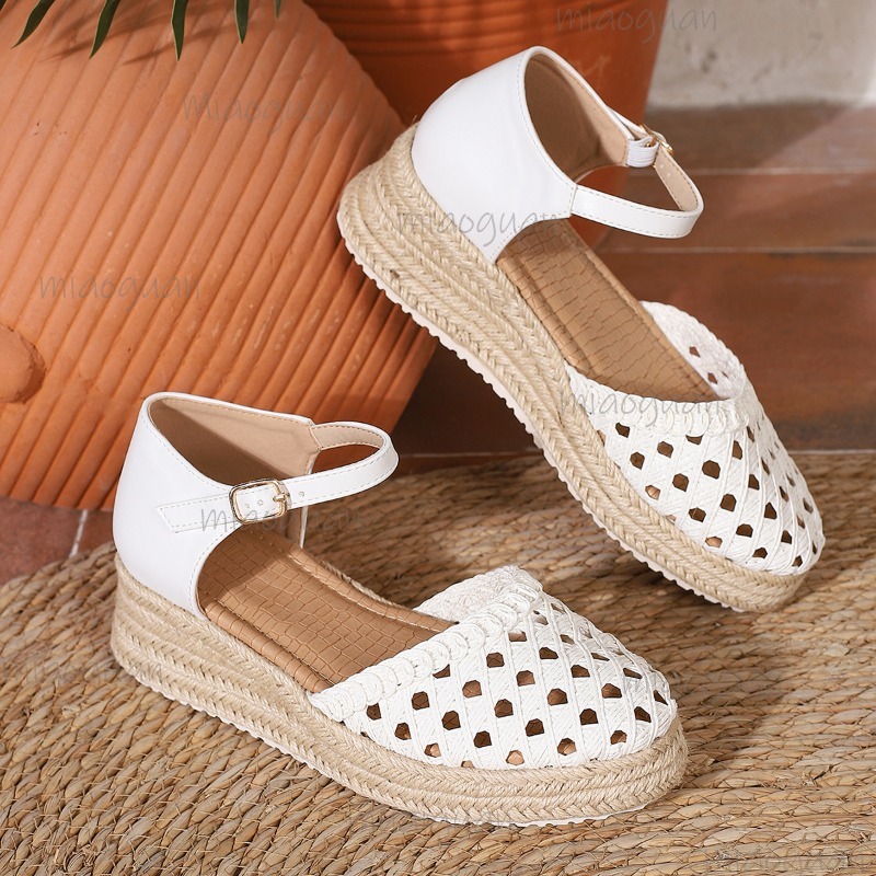 Boho Women's Hollow Out Woven  - огляд і ціна Espadrille Sandal Women