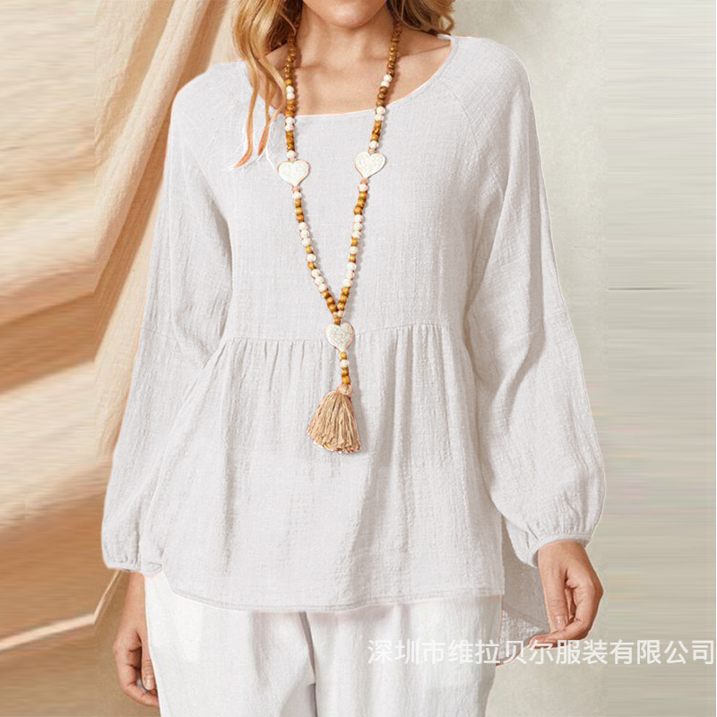 Loose Cotton Linen Long Sleeve - огляд і ціна Summer Clothing Brands For Women