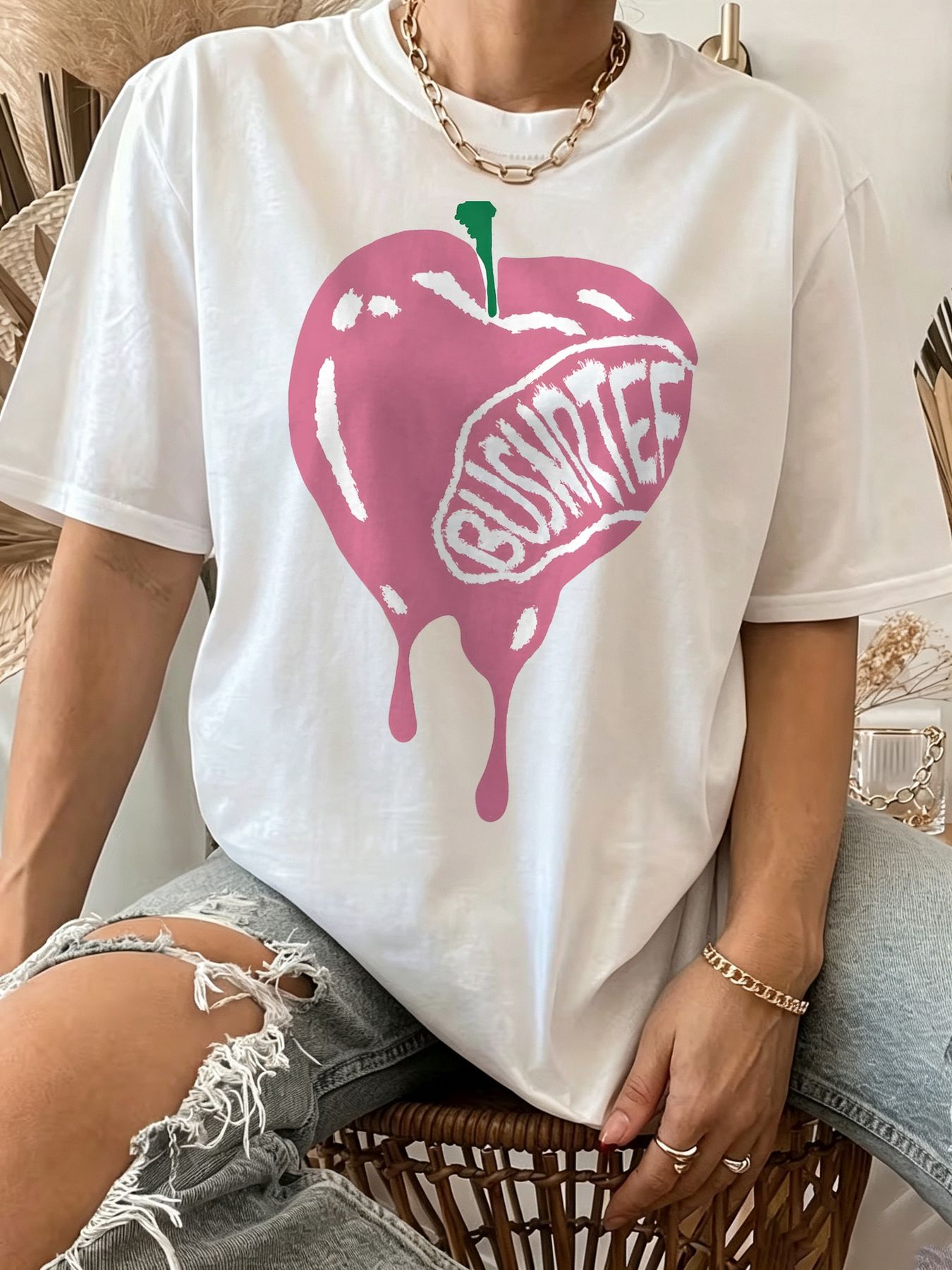 kawaii Dachshund Print T-shirt - огляд і ціна Summer Clothing Beach