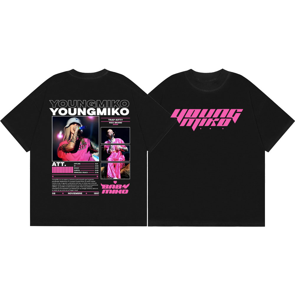 Rapper Young Miko Merch T Shir - огляд і ціна Summer Clothing Young Women