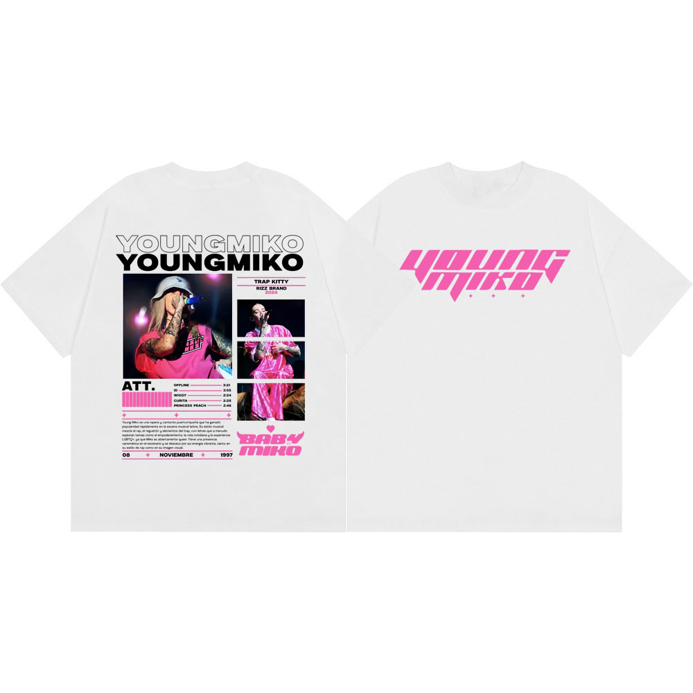Rapper Young Miko Merch T Shir - огляд і ціна Summer Clothing Young Women