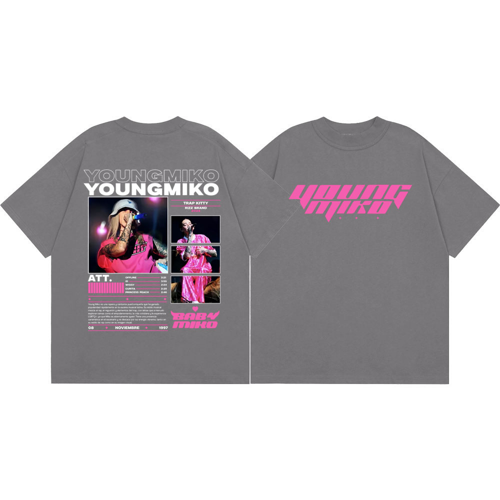 Rapper Young Miko Merch T Shir - огляд і ціна Summer Clothing Young Women
