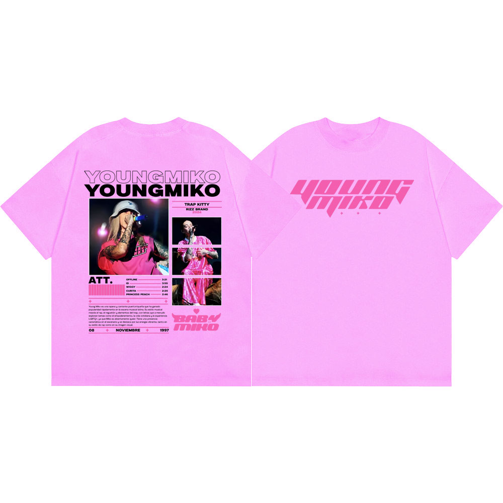Rapper Young Miko Merch T Shir - огляд і ціна Summer Clothing Young Women