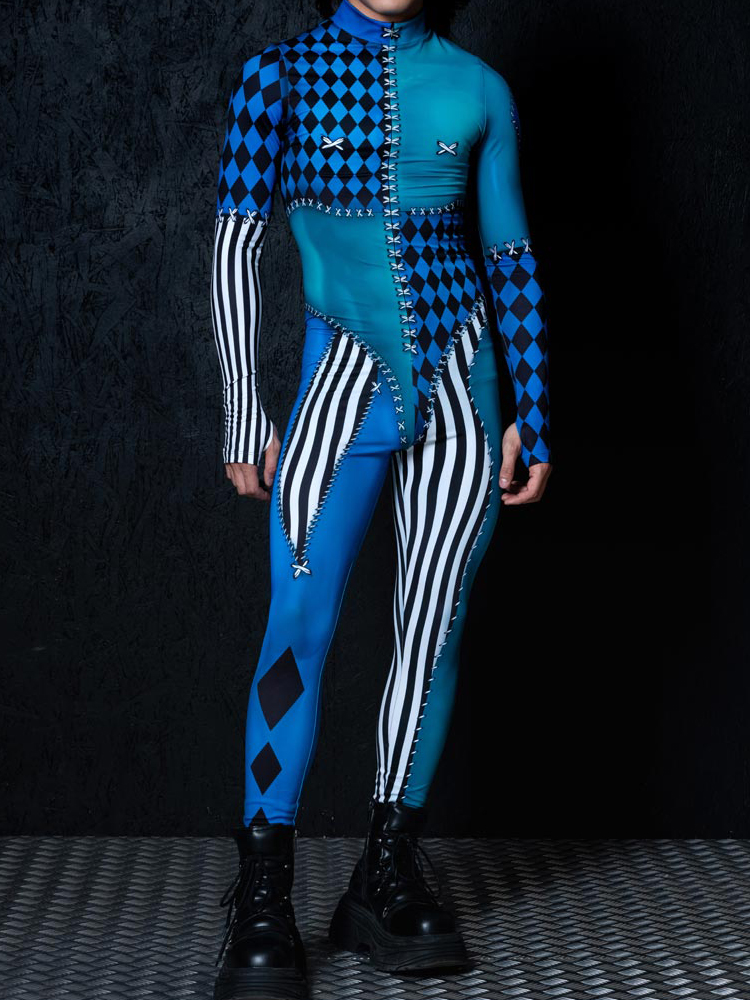 Clown Adult Robot Cosplay Jump - огляд і ціна Summer Vacation Clothing Men