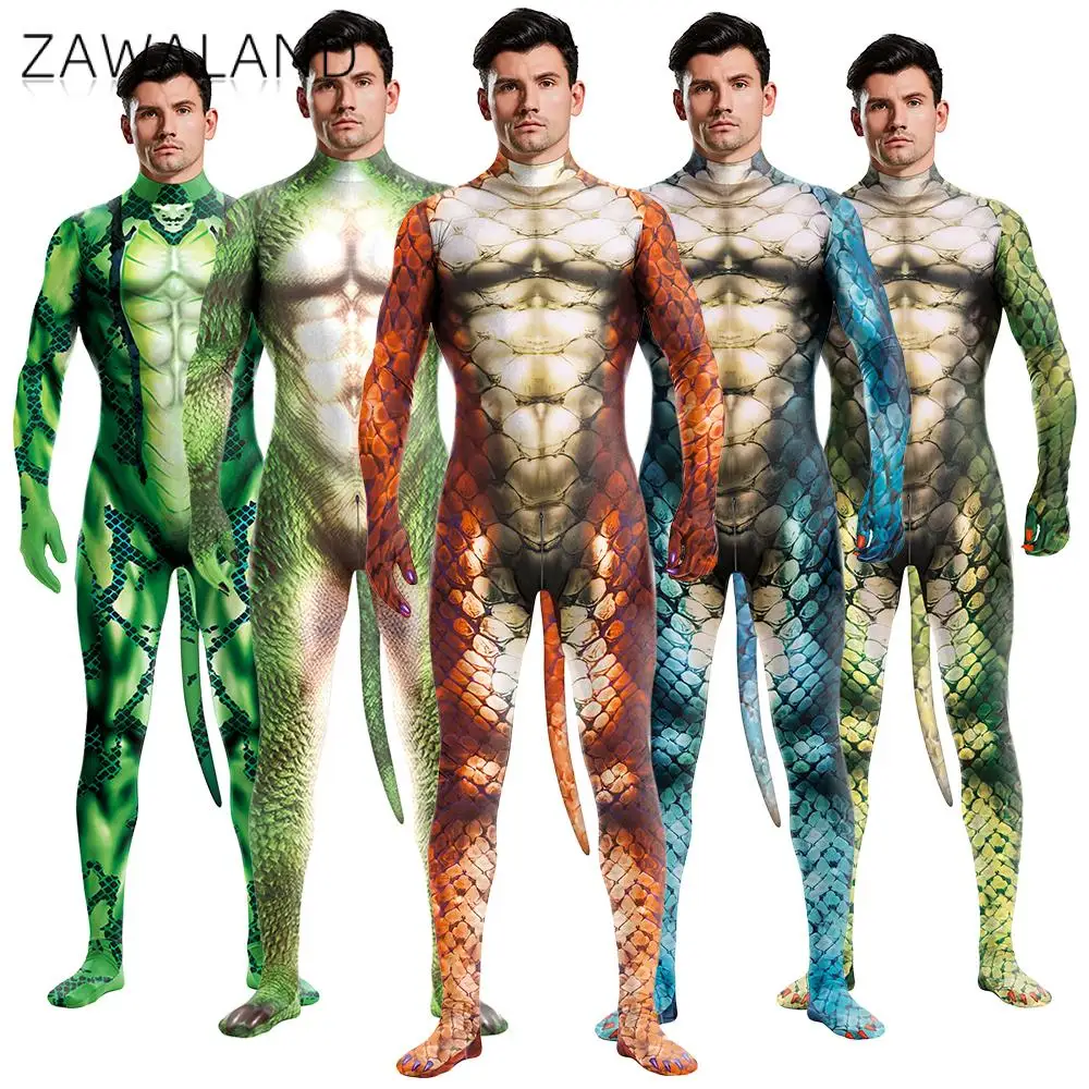 Zawaland Snake Dragon Men Cost - огляд і ціна Summer Vacation Clothing Men