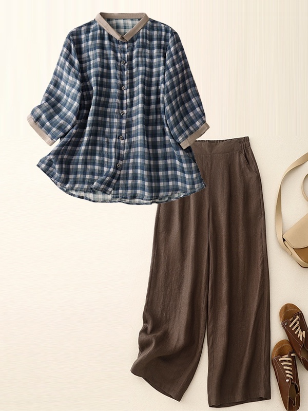 Cotton Linen Set Summer Slim F - огляд і ціна Summer Clothing Over 60