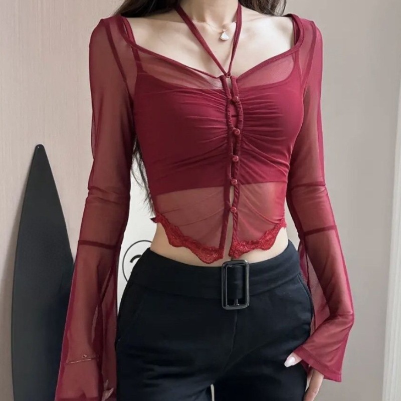 Sheer T-shirts for Women Hot G - огляд і ціна Summer Clothing Young Women