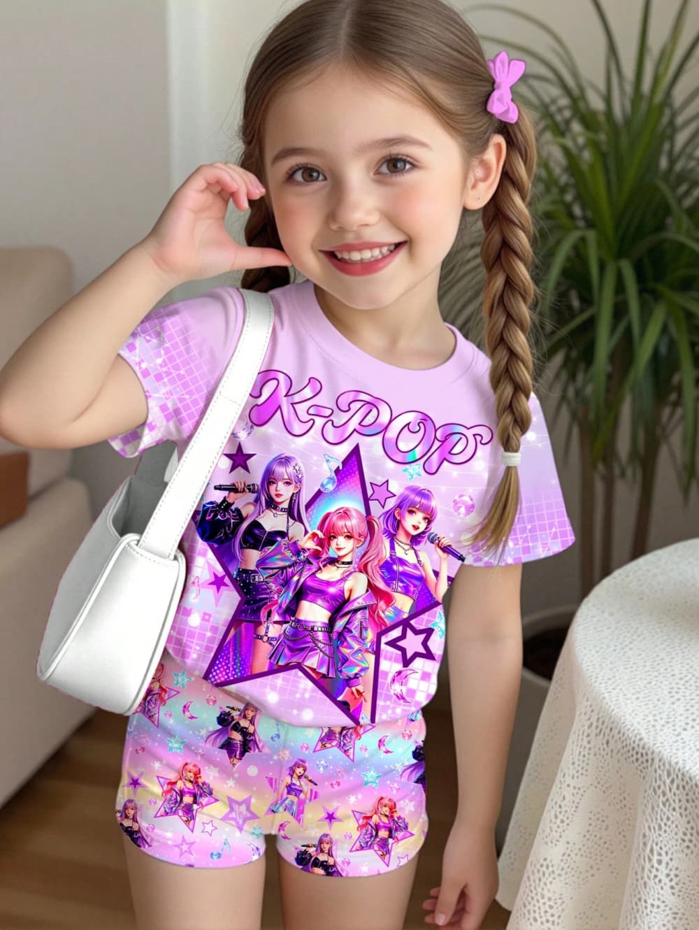 K-Pop Cartoon Graphic Girls T- - огляд і ціна Summer Clothing List