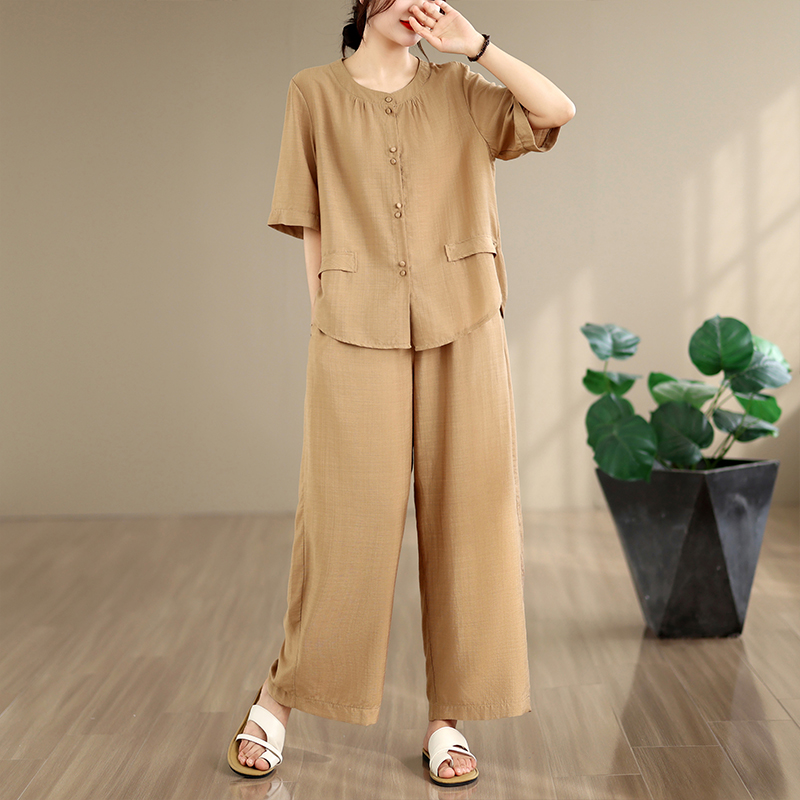 New Summer Cotton Linen Loose  - огляд і ціна Summer Clothing Over 60