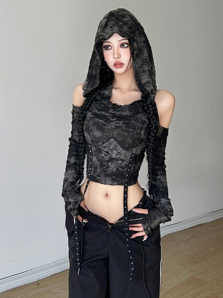 Hooded Y2k Top For Women Cloth - огляд і ціна Summer De Clothing