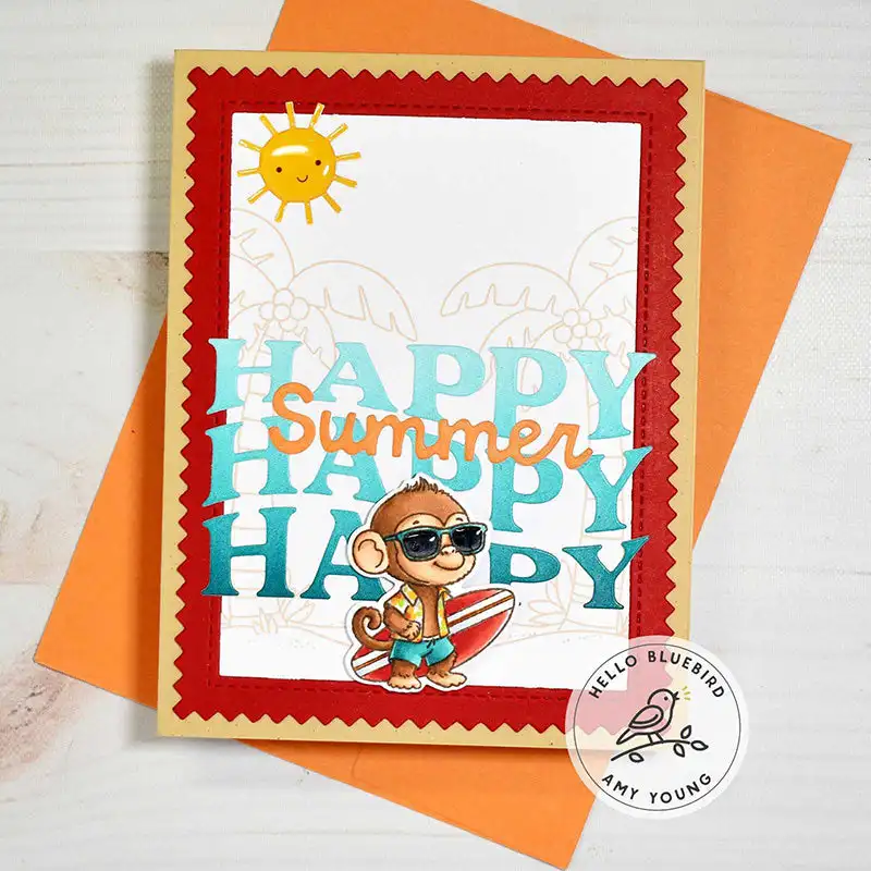 Beach Slimline Scene Happy Sum - огляд і ціна Summer Clothing Words