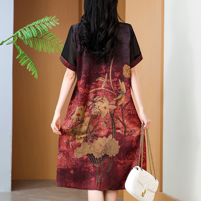 Elegant Mid-Length Printed Dre - огляд і ціна Summer Clothing Over 60