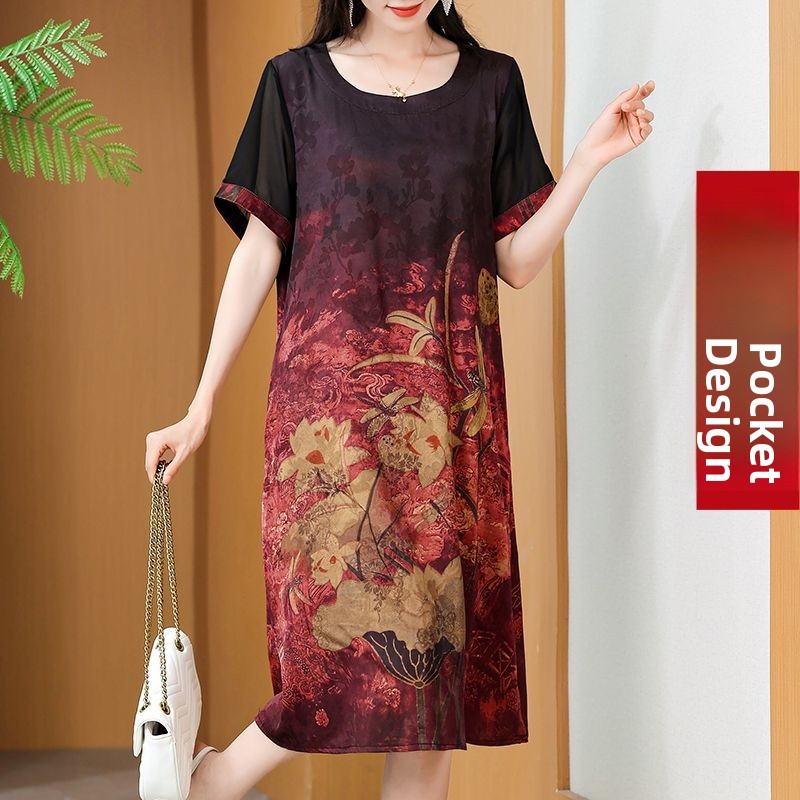 Elegant Mid-Length Printed Dre - огляд і ціна Summer Clothing Over 60