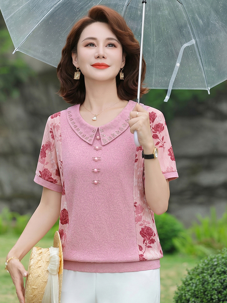Slimming Short Sleeve T-Shirt  - огляд і ціна Summer Clothing Over 60