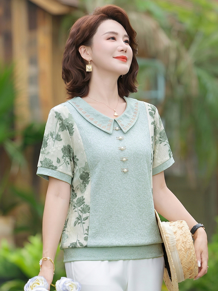 Slimming Short Sleeve T-Shirt  - огляд і ціна Summer Clothing Over 60