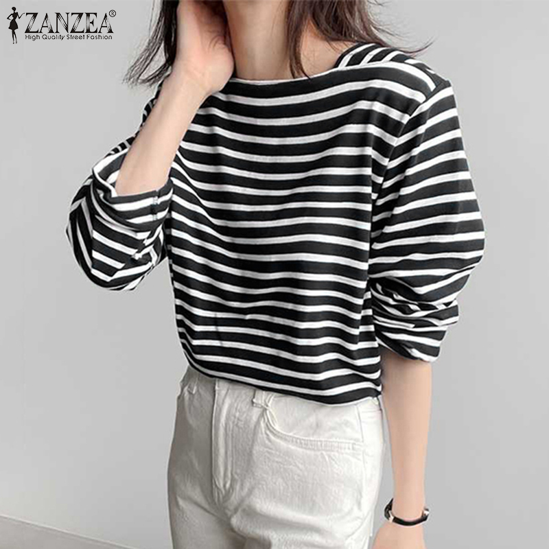 ZANZEA Woman Casual Striped Bl - огляд і ціна Summer De Clothing