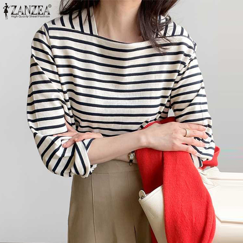 ZANZEA Woman Casual Striped Bl - огляд і ціна Summer De Clothing
