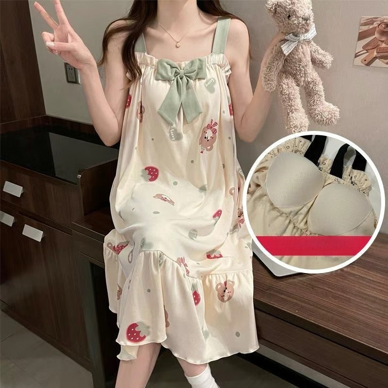 Cute Sweet Princess Slip Night - огляд і ціна Summer Clothing Young Women