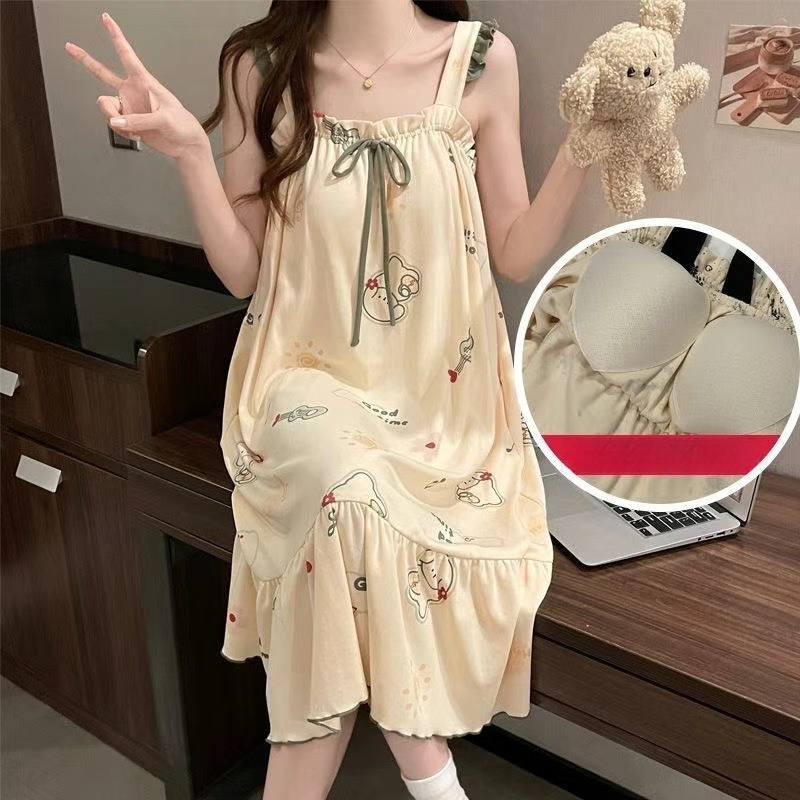 Cute Sweet Princess Slip Night - огляд і ціна Summer Clothing Young Women