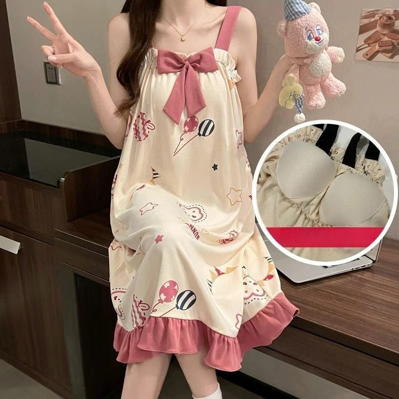 Cute Sweet Princess Slip Night - огляд і ціна Summer Clothing Young Women