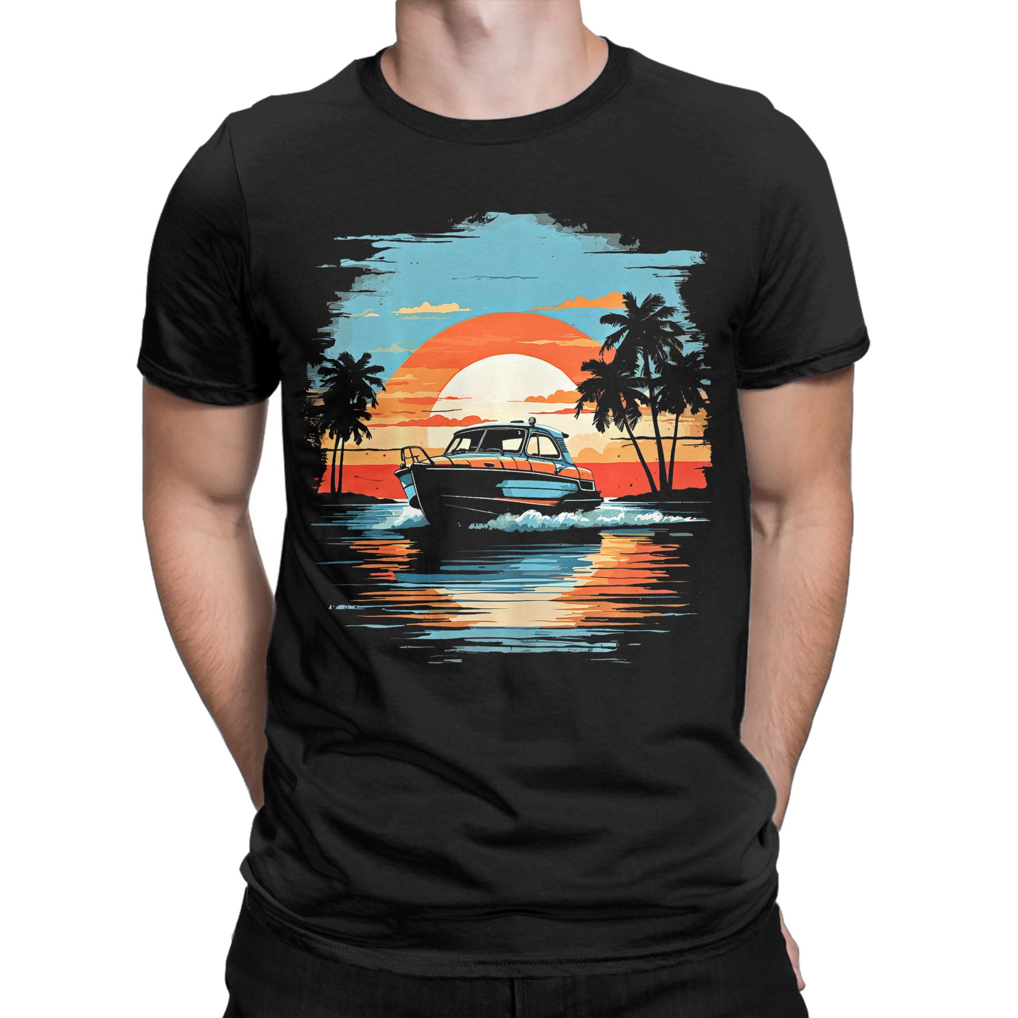 Men's T Shirt Motor Boat Yacht - огляд і ціна Summer Clothing Ideas