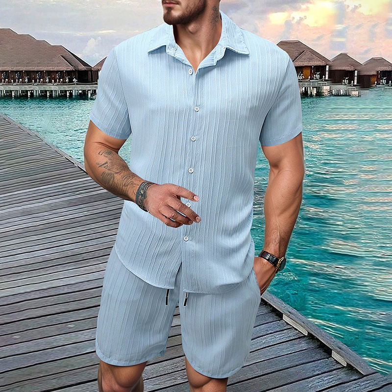 2026 New Men Vertical Wrinkle  - огляд і ціна Summer Clothing Beach