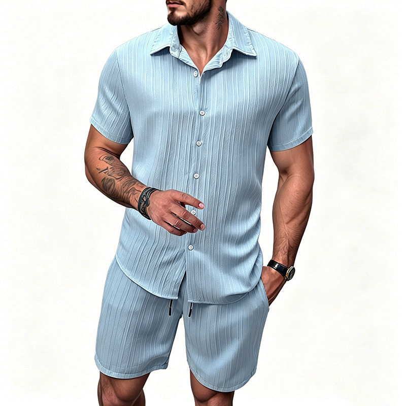 2026 New Men Vertical Wrinkle  - огляд і ціна Summer Clothing Beach