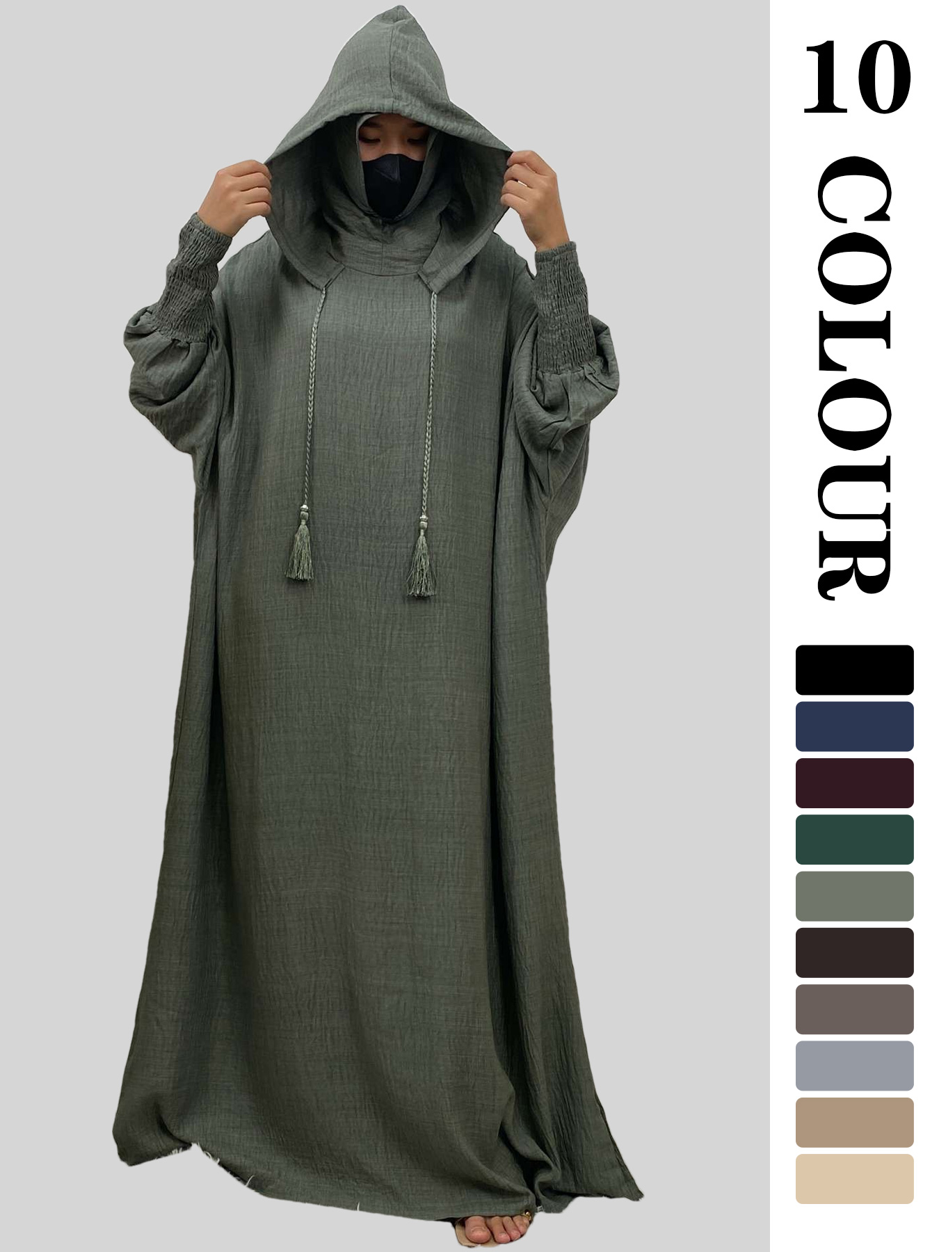 Women 12 Colors Abayas Muslim  - огляд і ціна Summer Clothing Colors